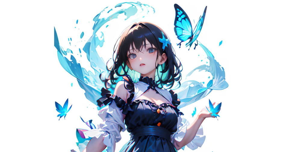 2K高清AI 动漫蝴蝶少女