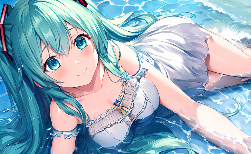 初音戏水