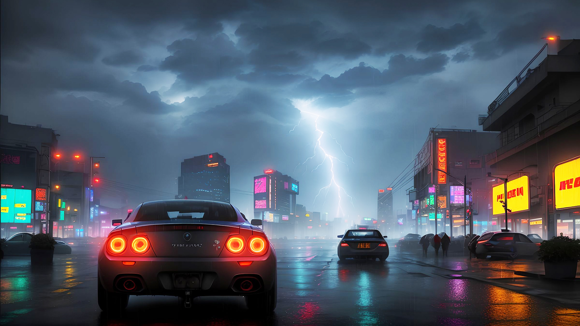 2K高清AI 赛博城市赛车