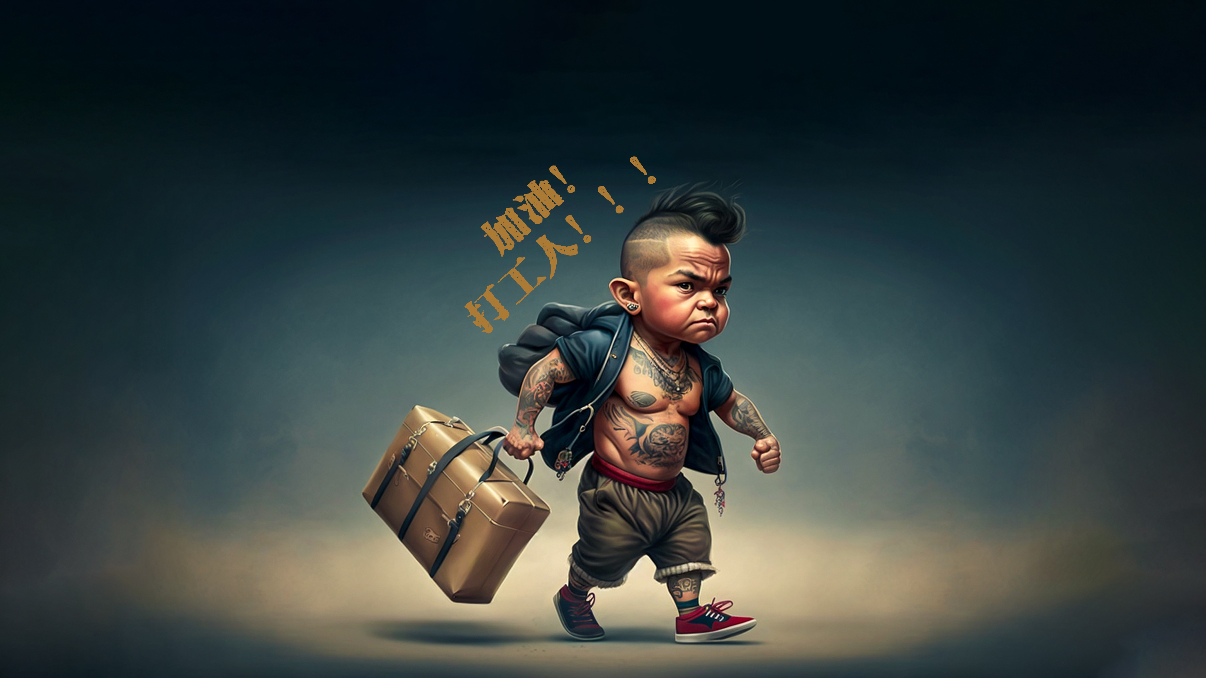 肌肉男孩 加油 打工人 4K