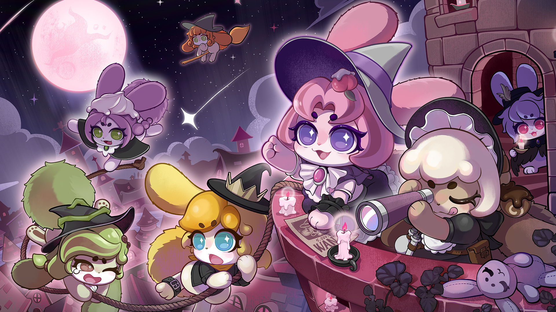 卡布兔魔女风壁纸魔法神秘梦幻