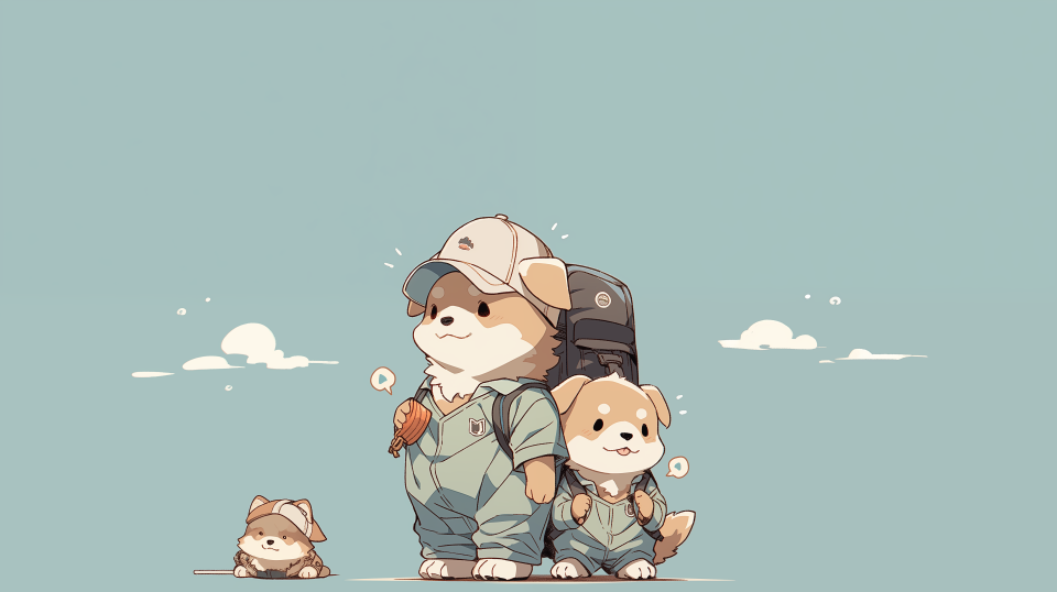 插画萌趣系！柯基伙伴的可爱旅程