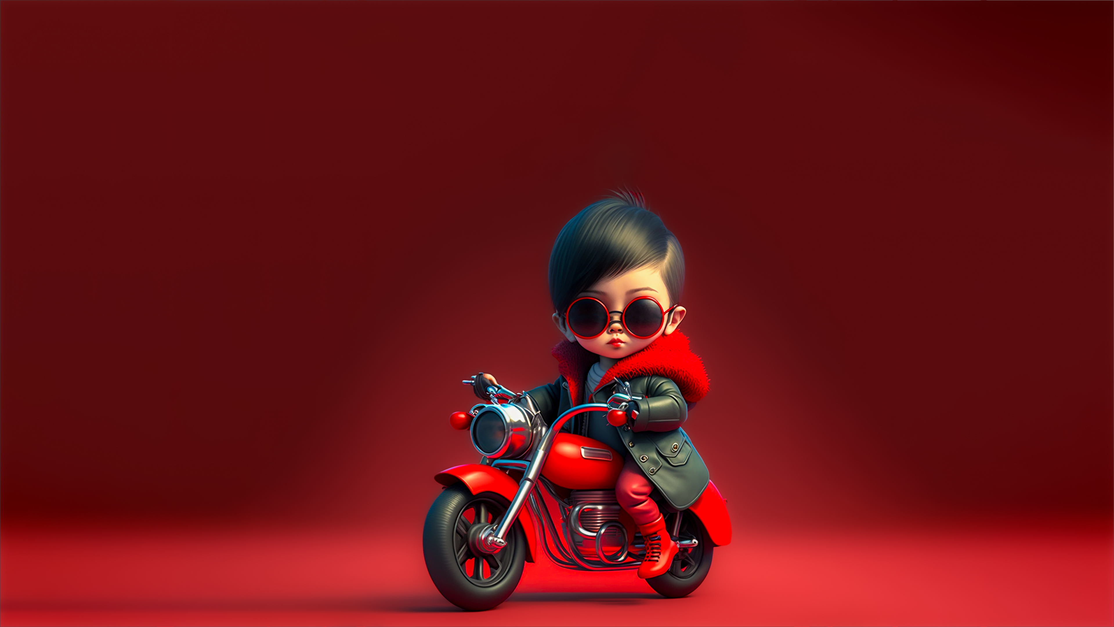 女孩 摩托女孩 4K