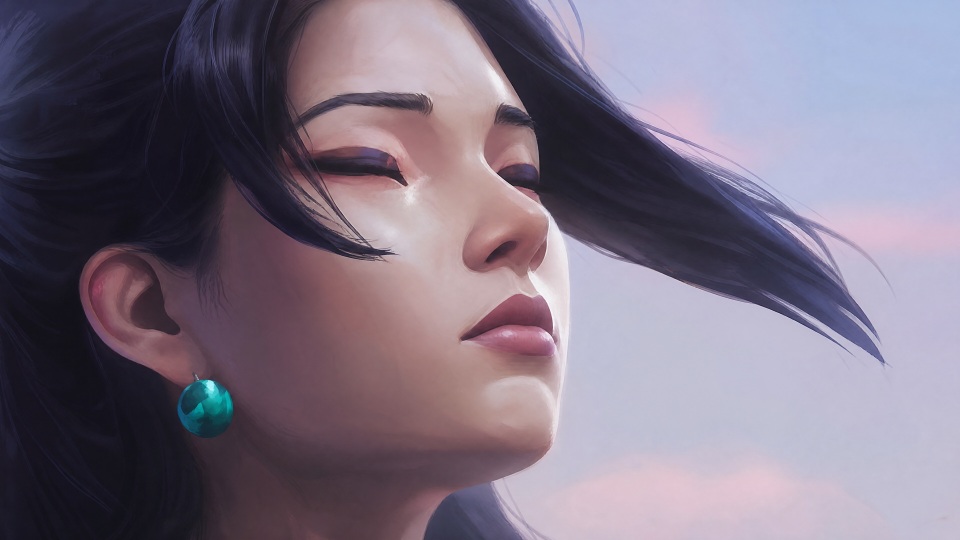 静态壁纸2D美女