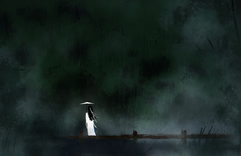 细雨(动漫静态壁纸) - 静态壁纸下载 - 元气壁纸