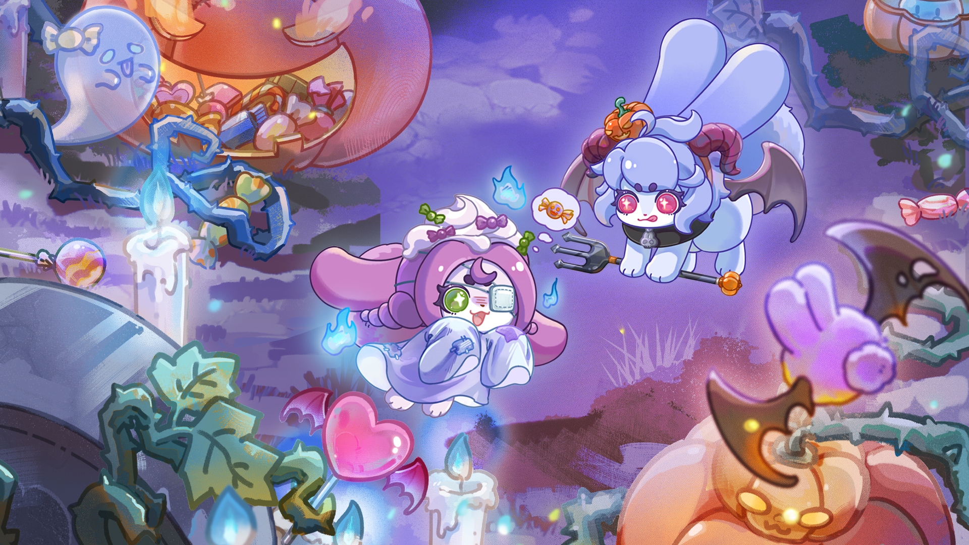 卡布兔万圣主题壁纸