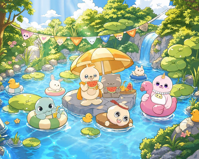良小宝Friends夏日池塘