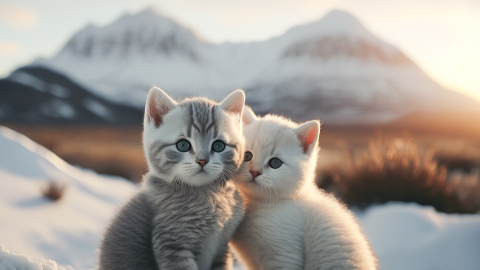 雪地萌猫