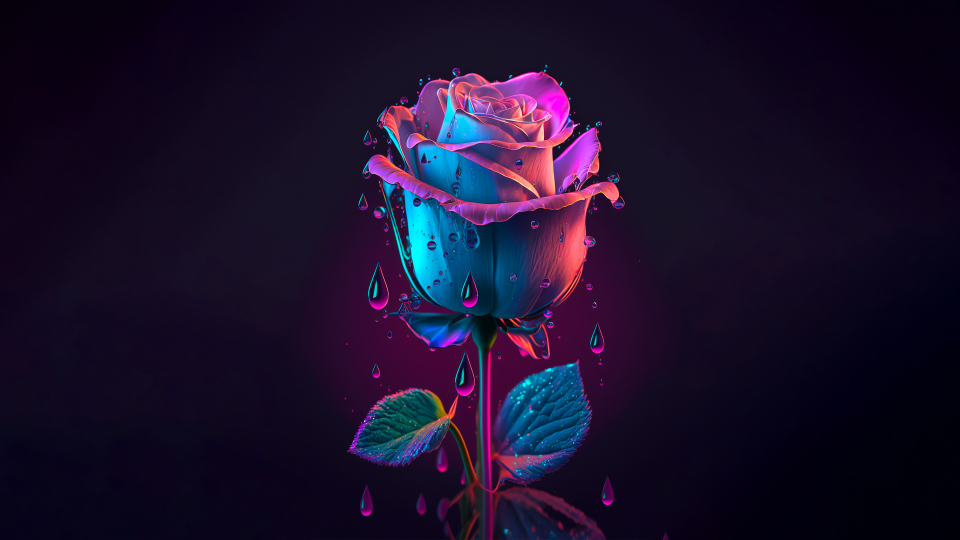 紫玫瑰  4K  风景