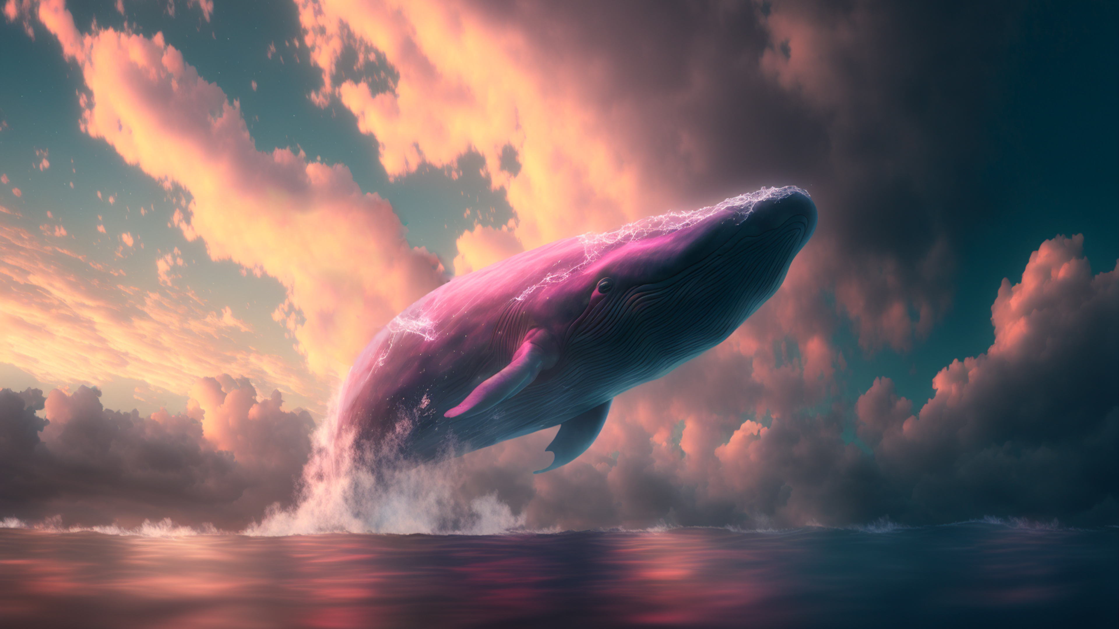 鲸落唯美图片孤岛图片