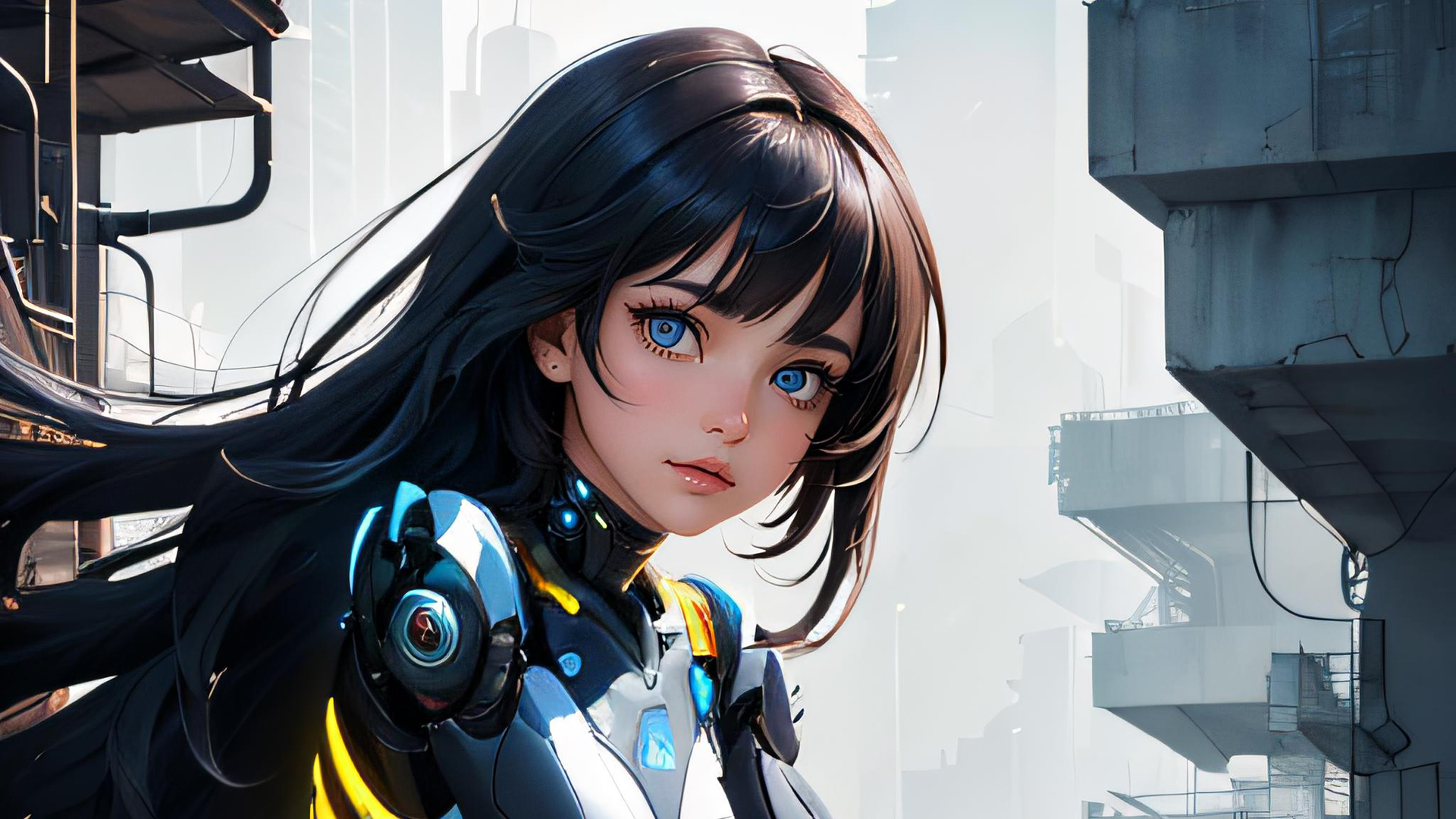 AI生成图-美丽机械少女