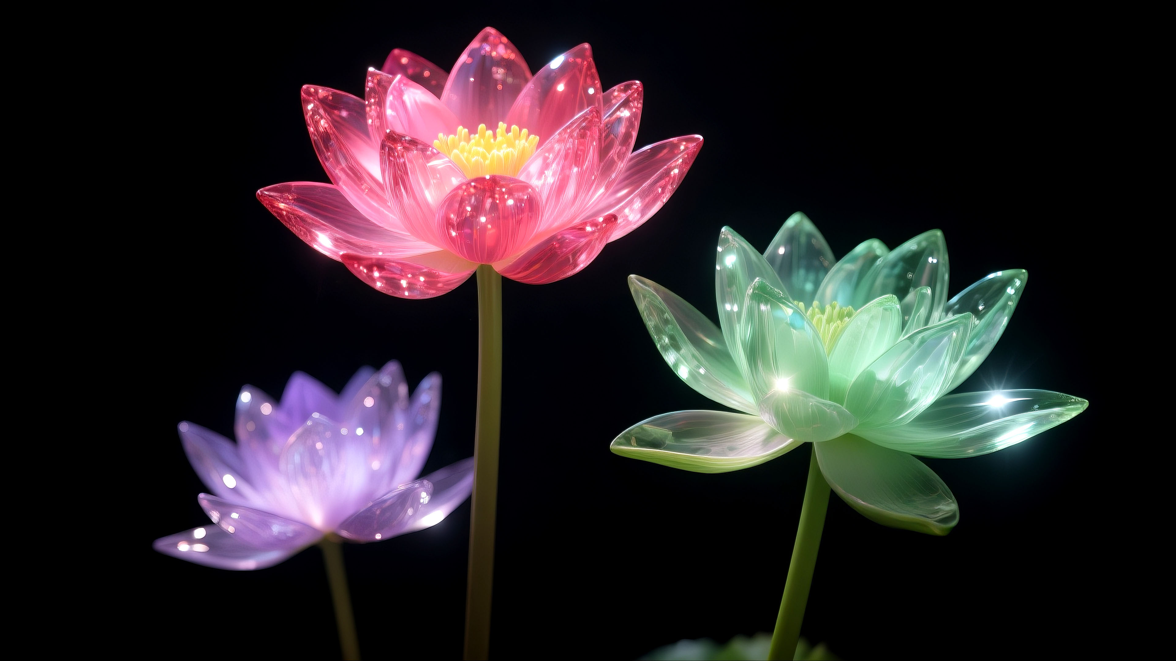 三色琉璃莲