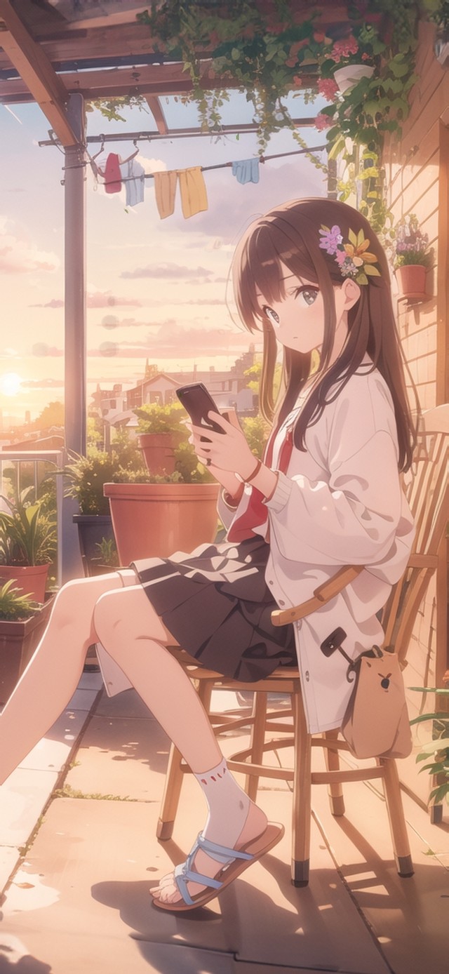 午后阳台女孩