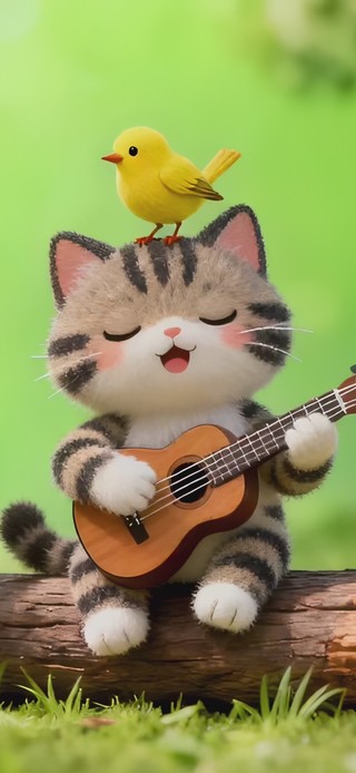 可爱小猫悠闲时光