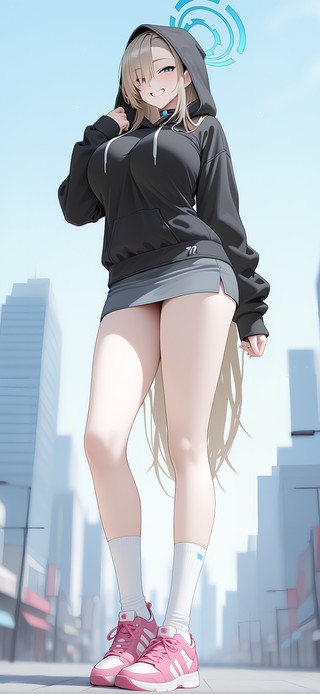 唯美夏日街道少女
