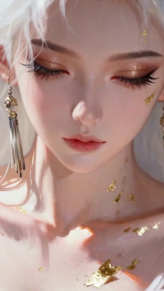 白发禁欲系纯欲锁骨控古风少女