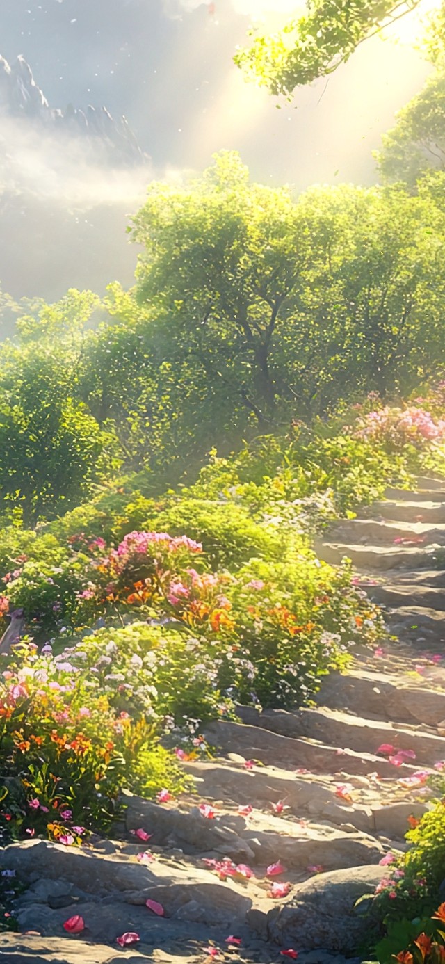 唯美春日山林之境