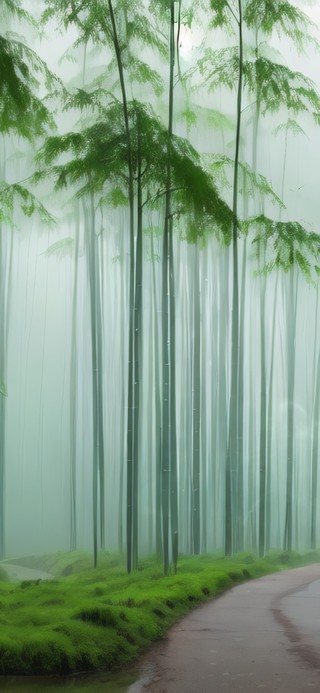 4K护眼竹林