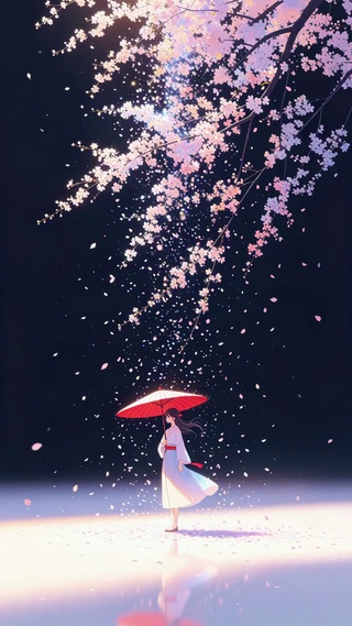 樱花飘落