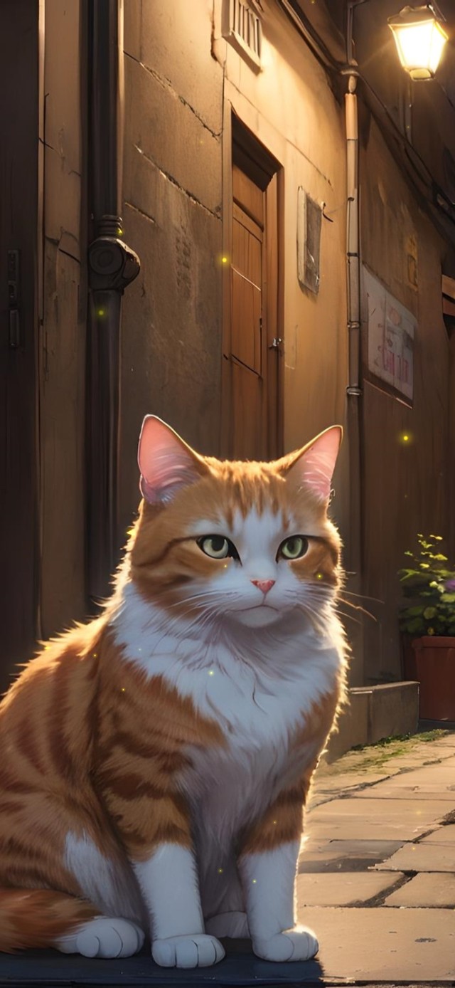 深夜小巷猫咪