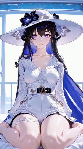 窗畔少女大丽花