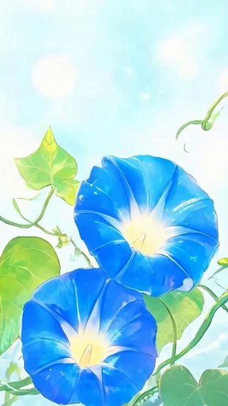护眼小清新喇叭花
