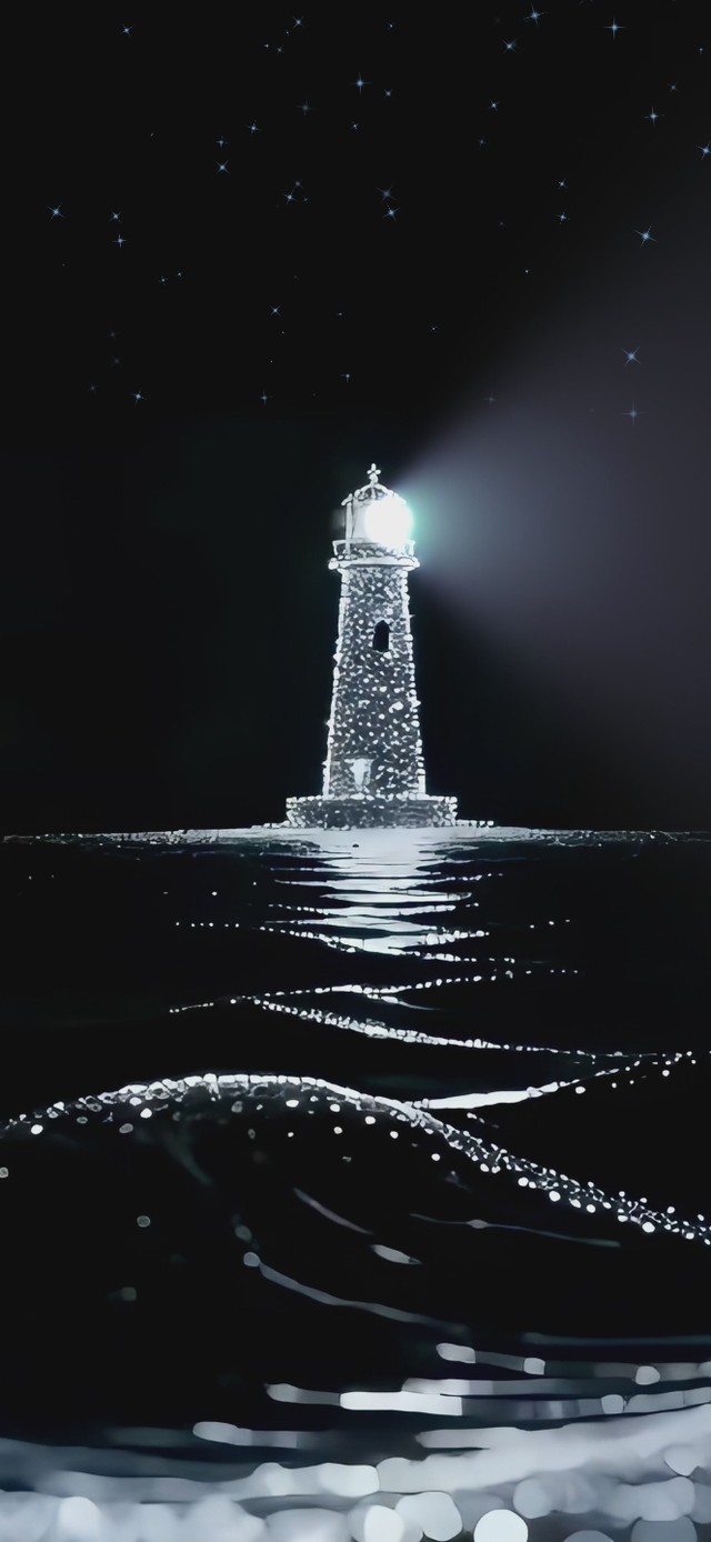 上岸の時計燈塔