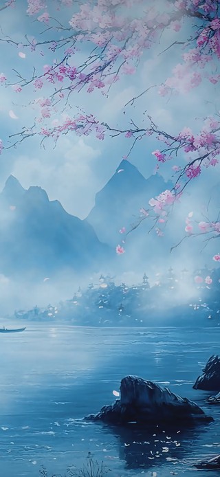 古风夜景AI插画