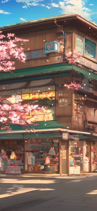街角的日式商铺