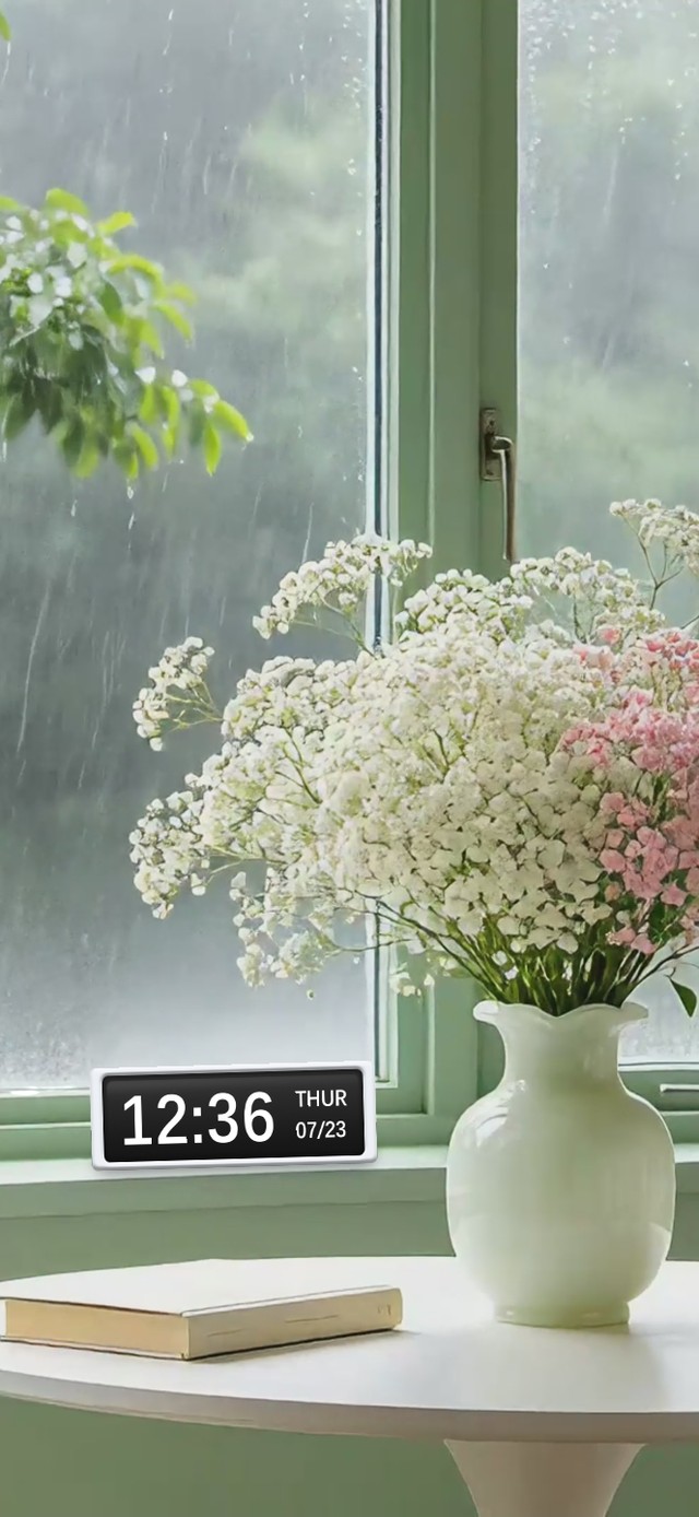 窗外下雨