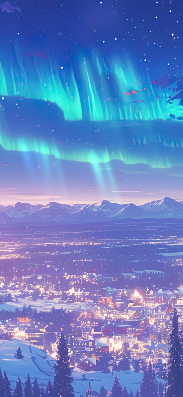 平安夜的北极光