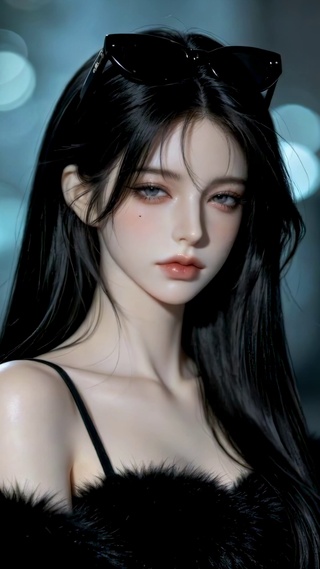 纯欲蓝调光影酷飒美人