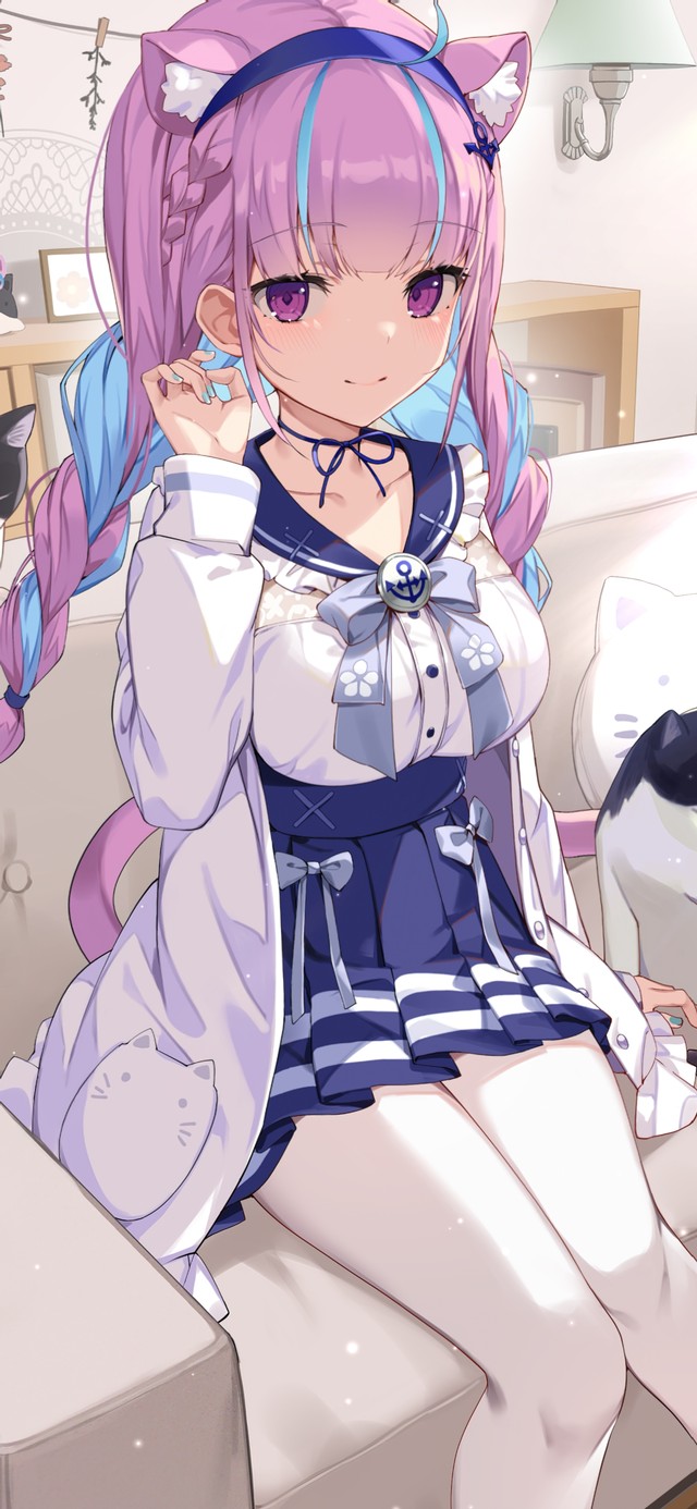 4k白丝猫羽雫JK制服美少女