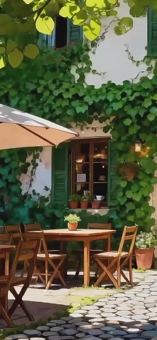 护眼绿色咖啡店