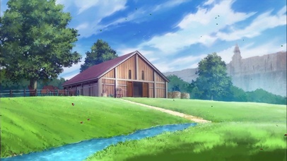 唯美治愈蓝天白云村庄