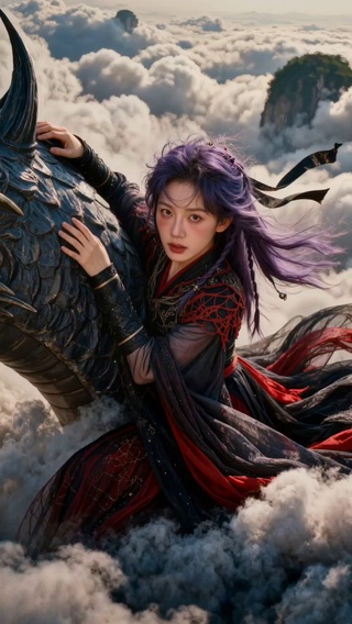 紫发美女御龙在天