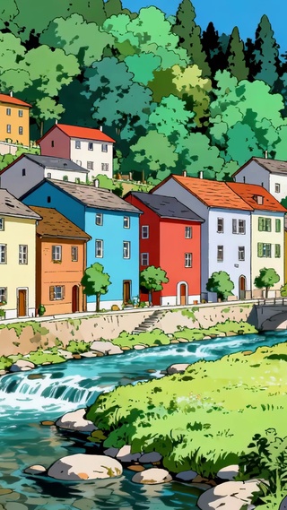 护眼五彩童话镇