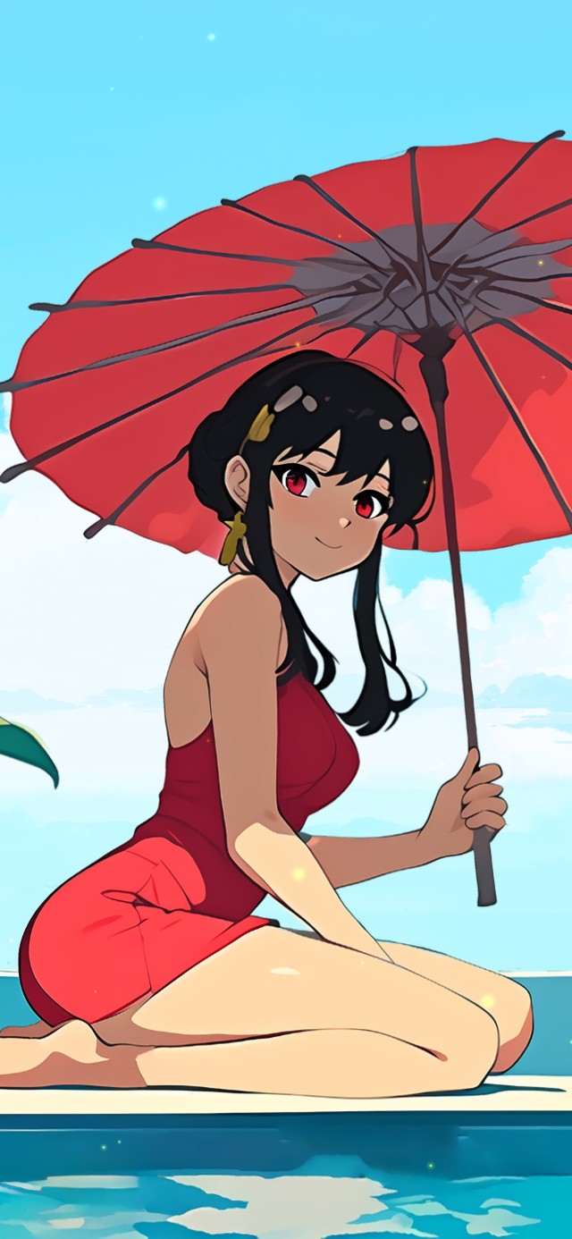 荷塘曼妙身姿女孩