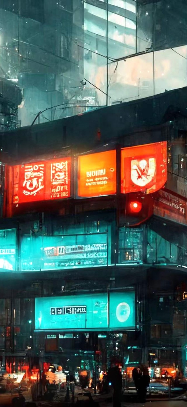 赛博朋克城市街道