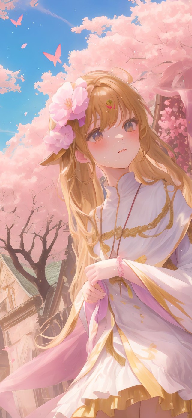 粉红樱花女孩