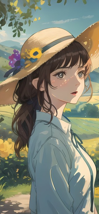 清新麦田夏日