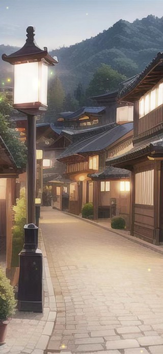 日式山中小镇