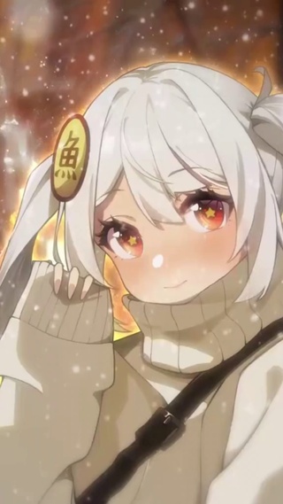 卖萌的可爱动漫少女