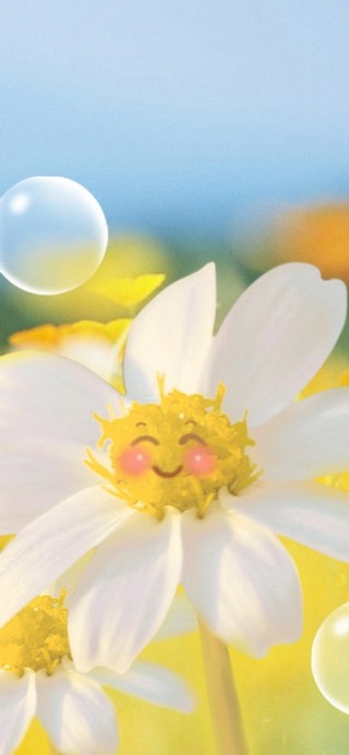 黄色花花泡泡~