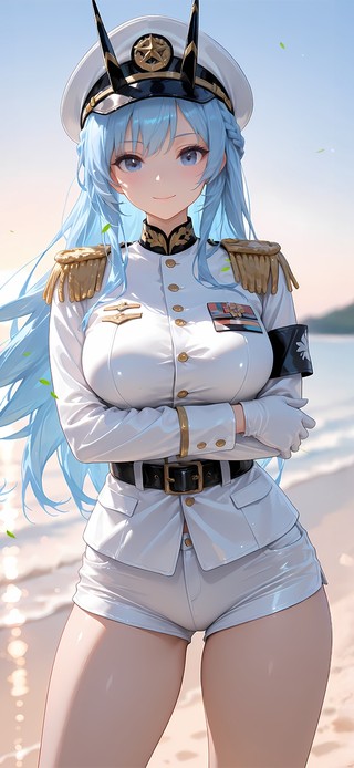唯美蓝发少女