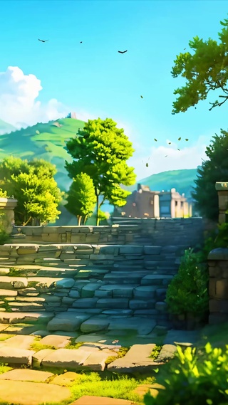 唯美治愈黄昏山川美景