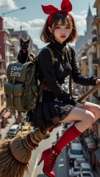 魔女骑扫帚