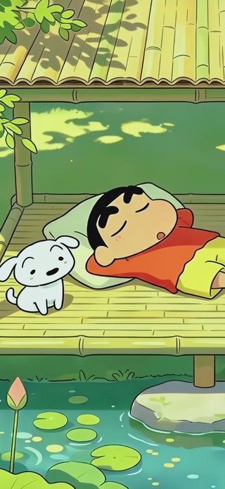 悠闲夏日凉亭蜡笔小新