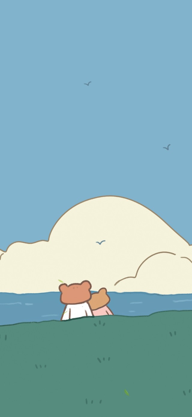 依偎看海
