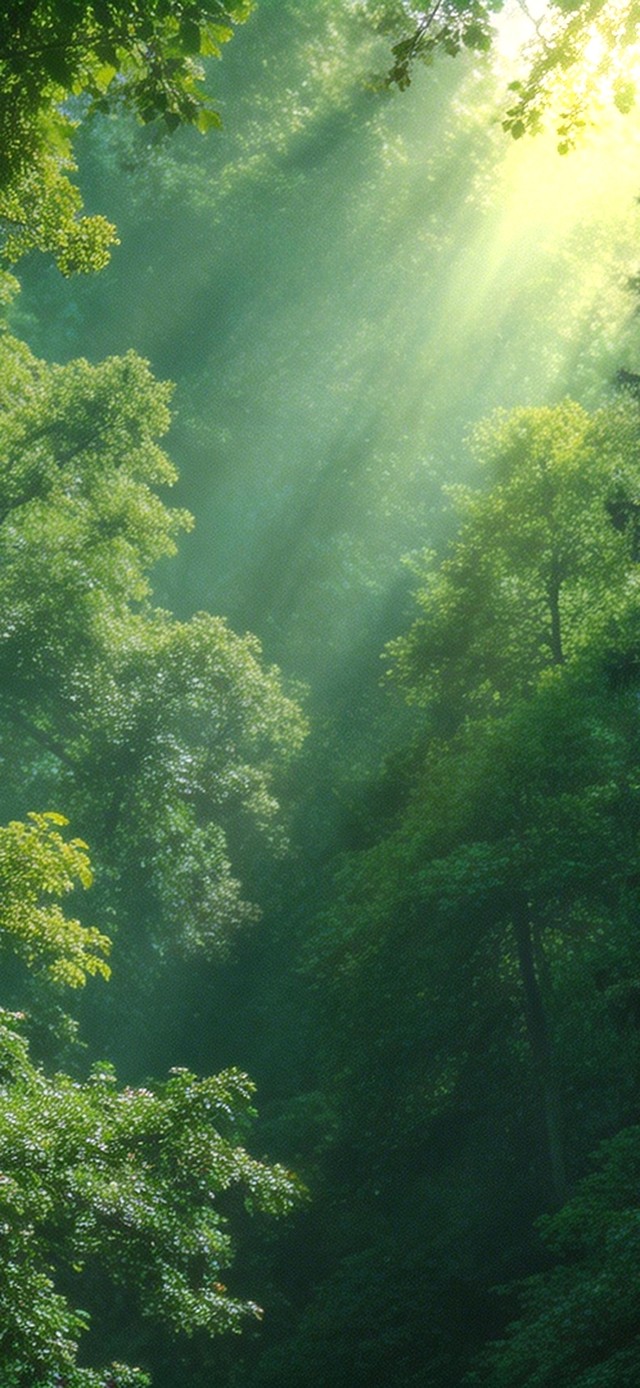 清新绿色繁茂树林